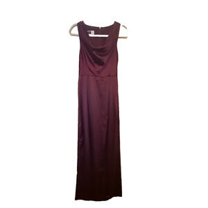 Celebrate DB Studio Long Formal Gown Women’s 2 Burgundy Satin Maxi Dress